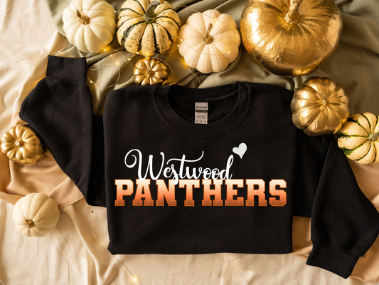 Panthers in Ombre Light to Dark with White Westwood
