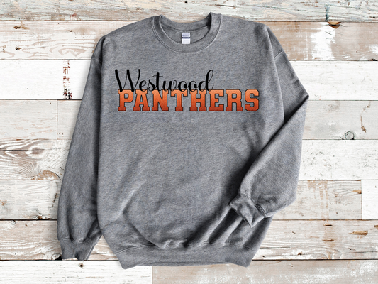 Panthers Ombre Black Outline with Black Westwood