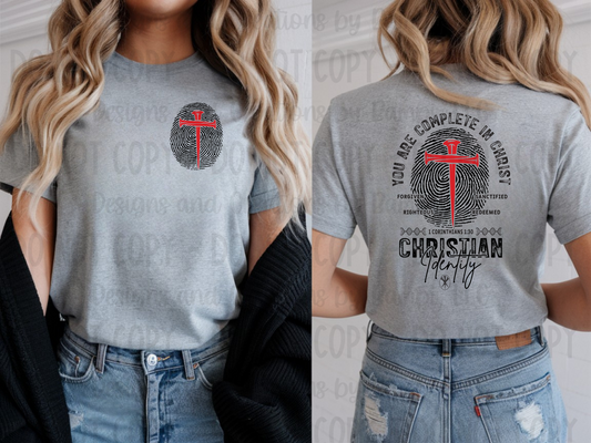 You Are Completed In Christ (Pocket/Back) Black Font