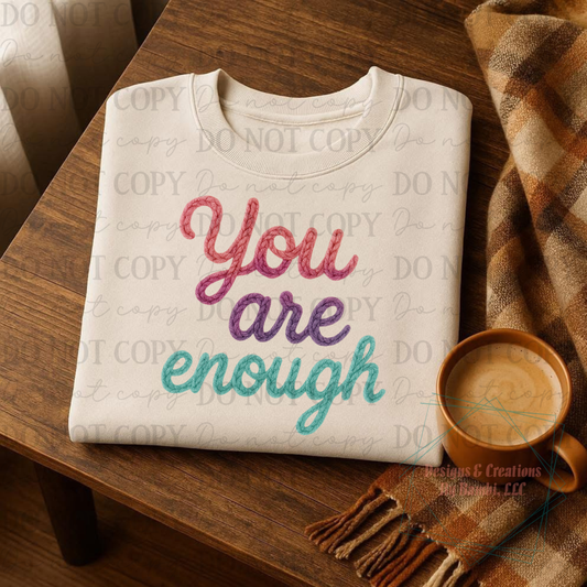 You Are Enough Faux Yarn
