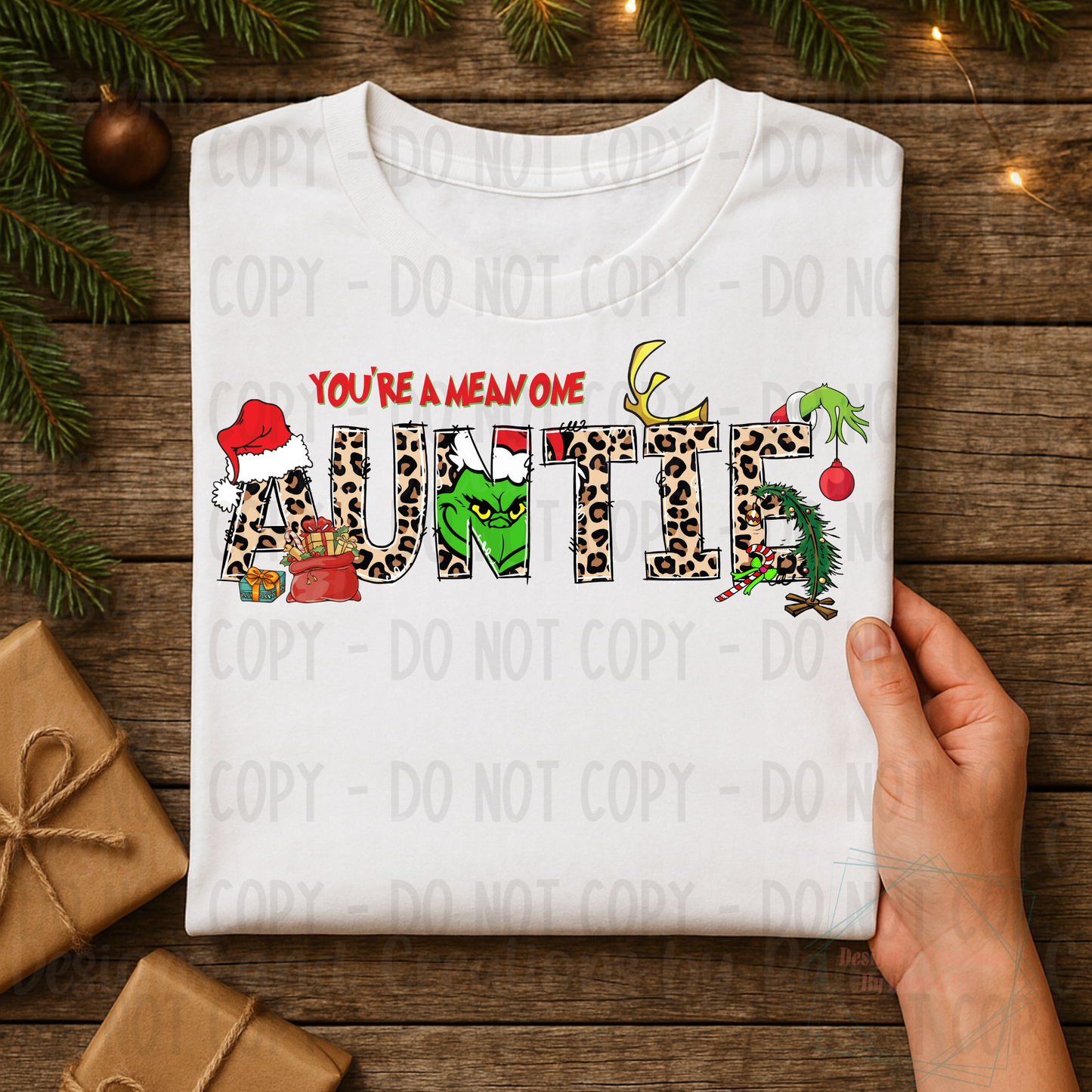 You're A Mean One Auntie Leopard Christmas