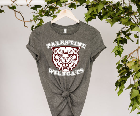 Palestine Wildcats with Wildcat Face Completed Shirt