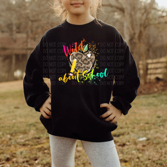 Wild About School Completed Shirt- Kid