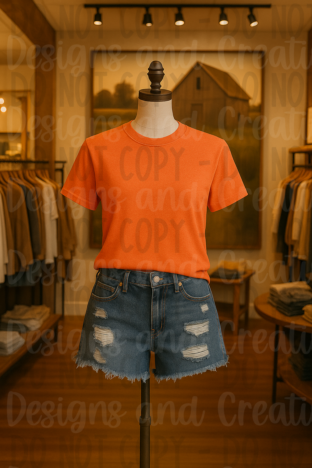 Rustic Themed Apparel Digital Mock Up Bundle