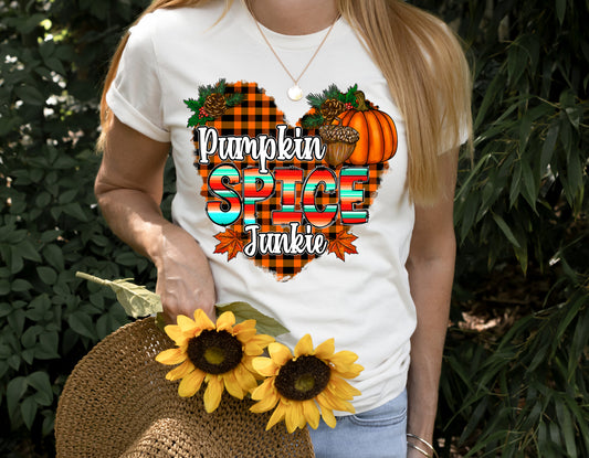 Pumpkin Spice Junkie with Serape and Plaid