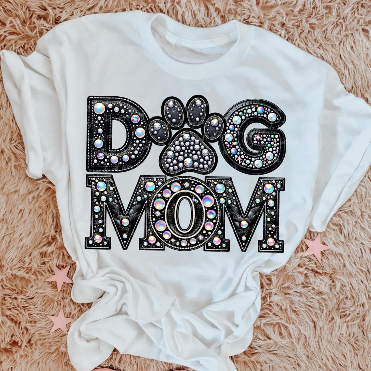 Dog Mom Breeds Faux Sequin/Embroidery Collection