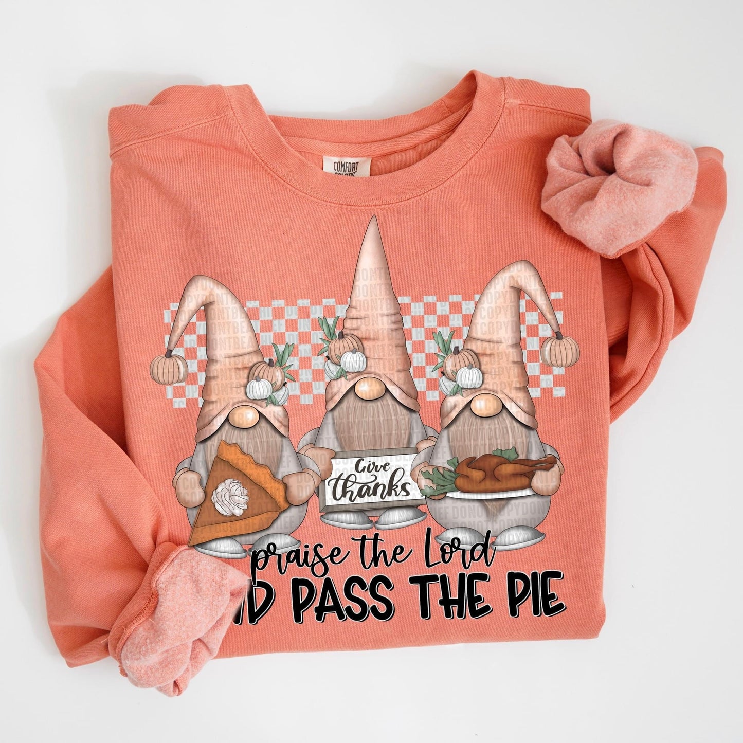 Give Thanks- Praise the Lord- Pass the Pie with Gnomes