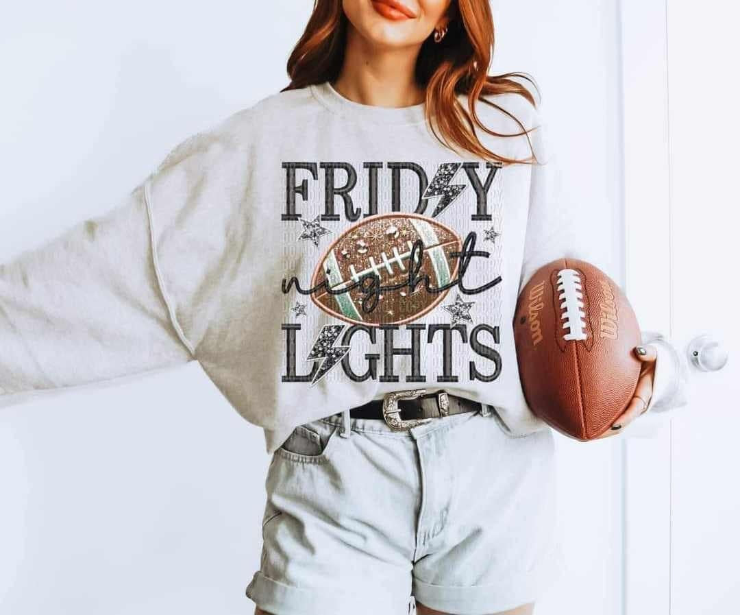 Faux Embroidery Friday Night Lights with Football