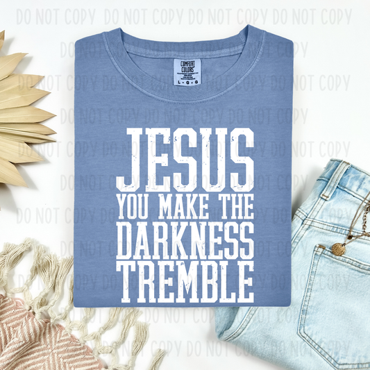 Darkness Trembles White Font