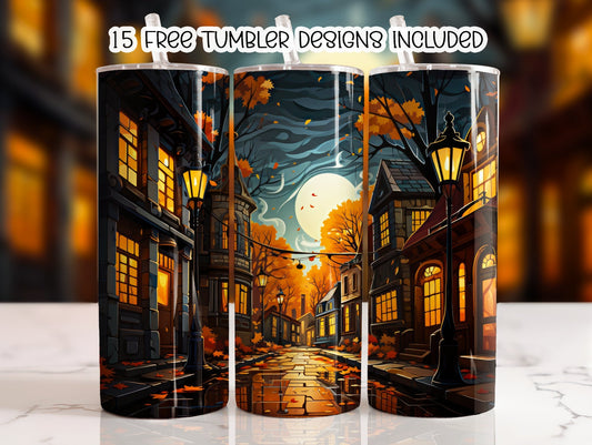 Oh Starry Night Fall Sublimation Tumbler