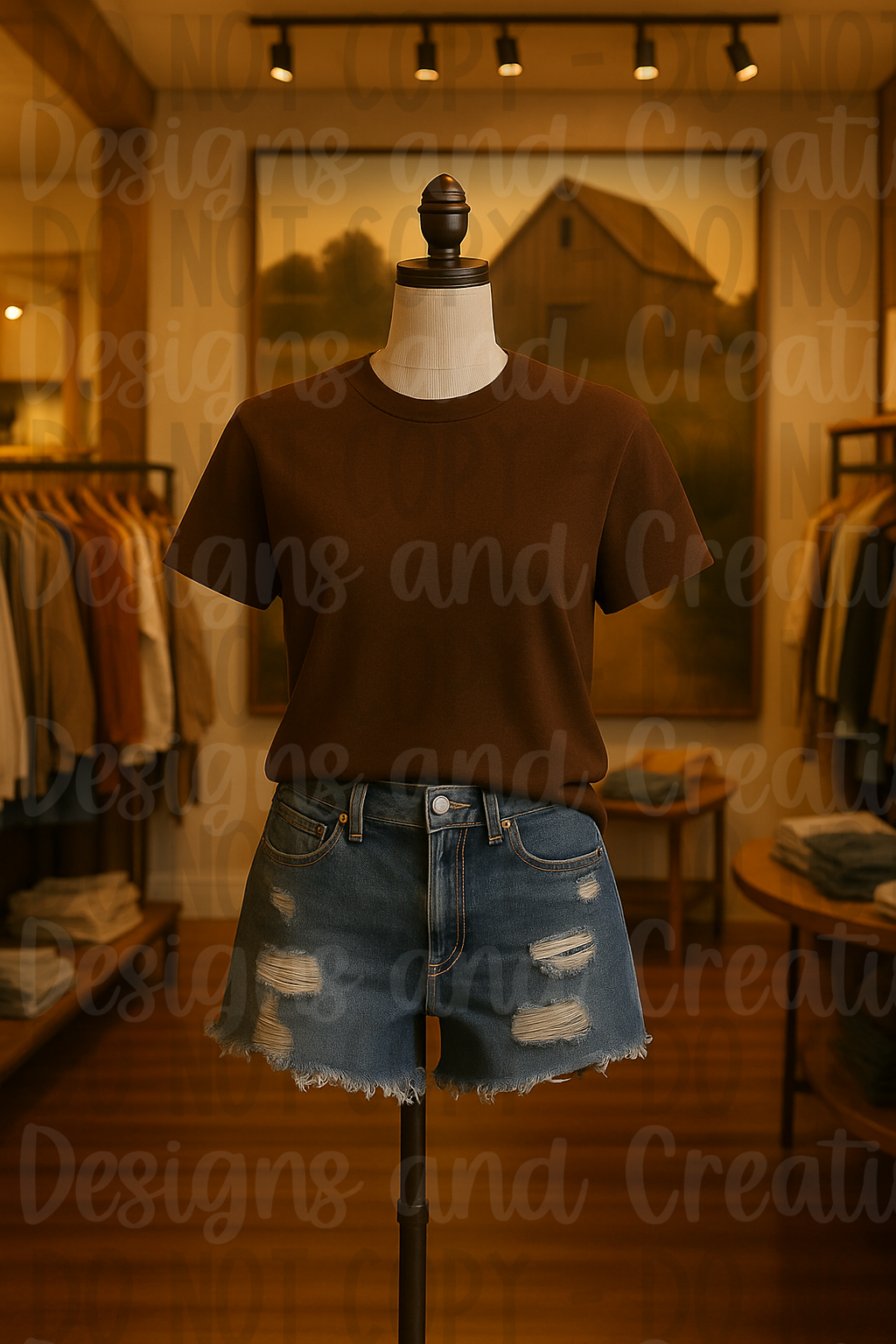 Rustic Themed Apparel Digital Mock Up Bundle