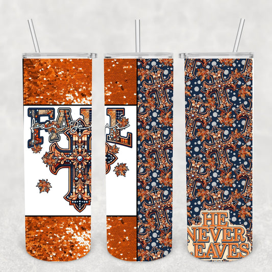 Fall for Jesus with Cross 20 Tumbler