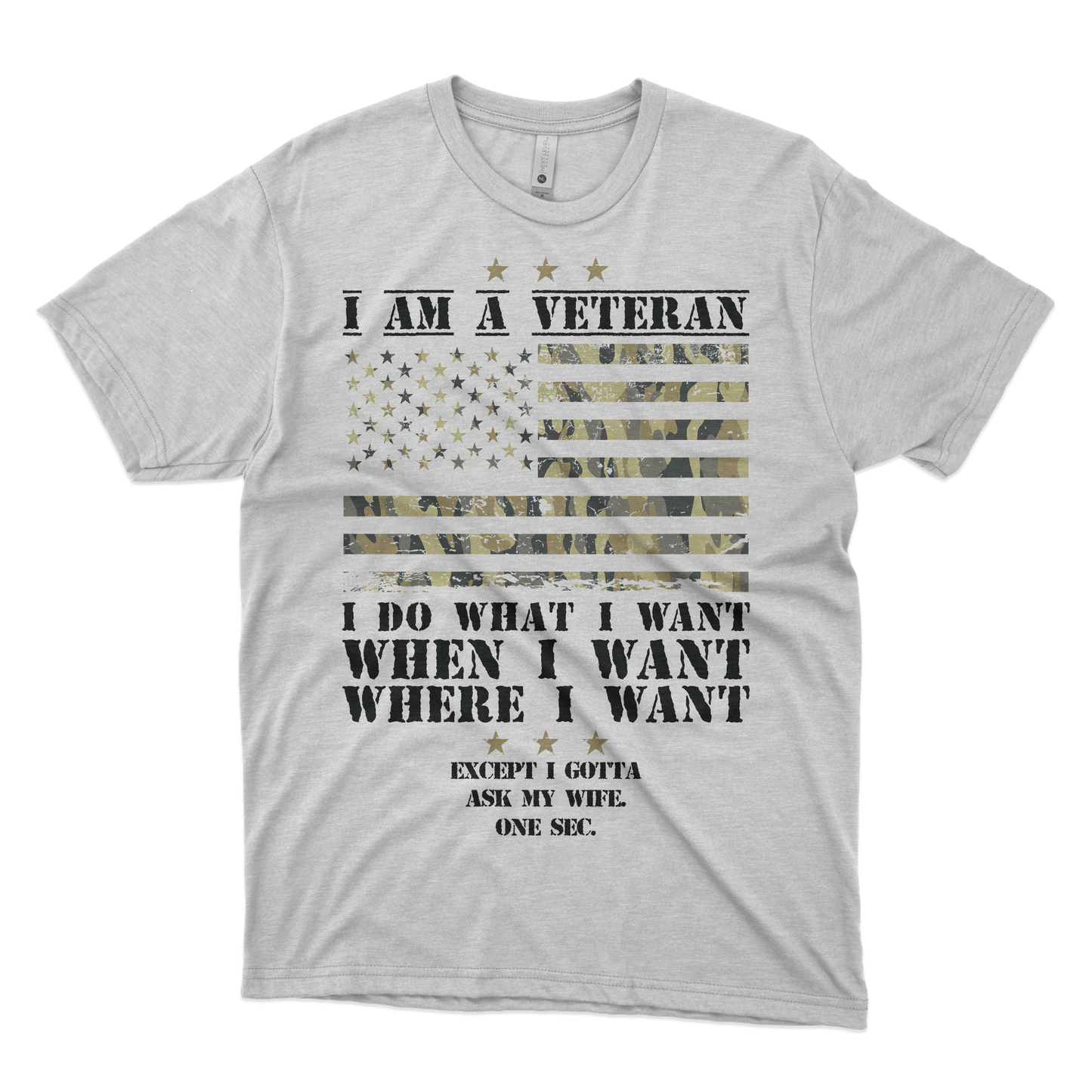 I Am A Veteran Black Font