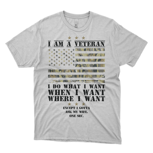 I Am A Veteran Black Font