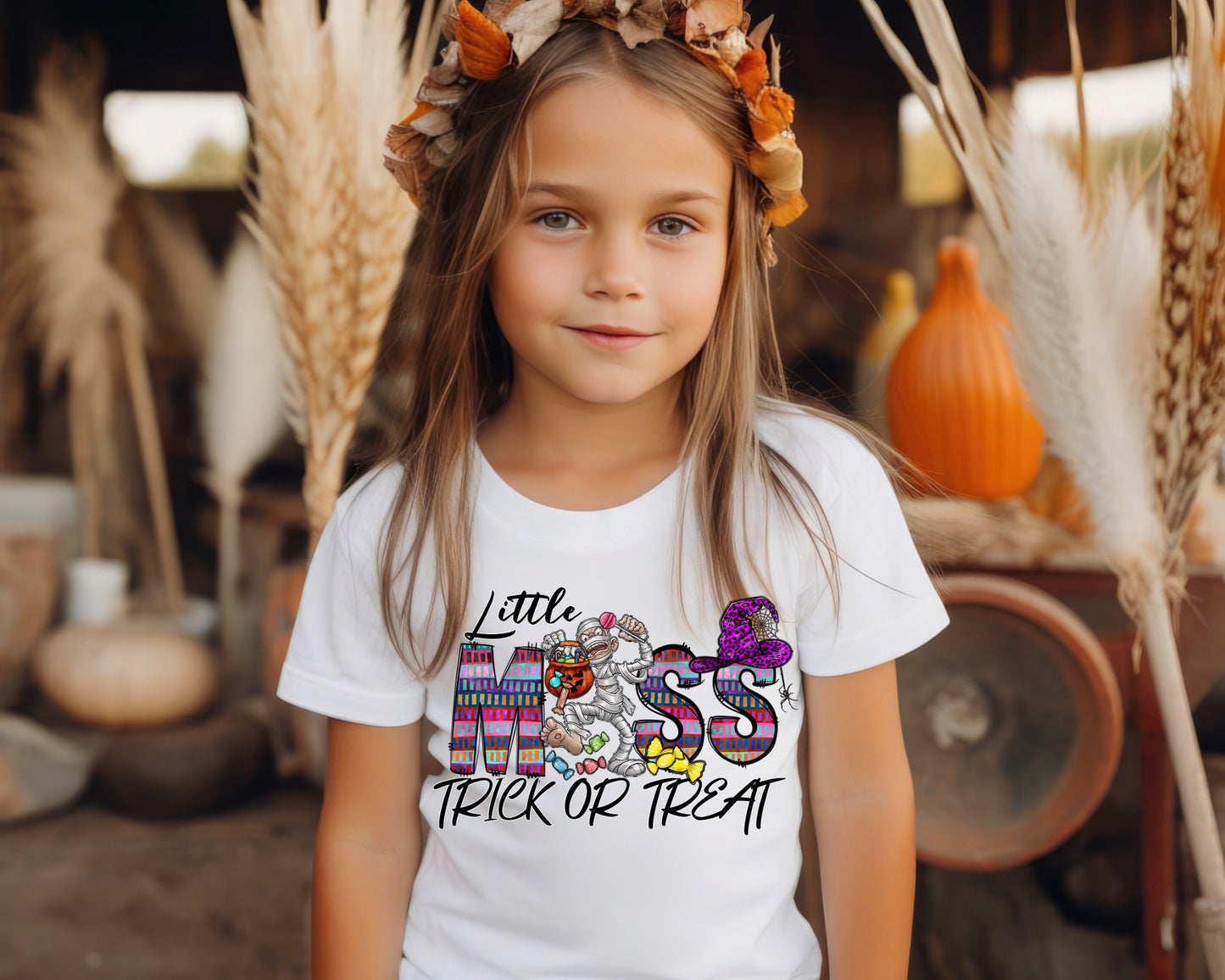 Little Miss Trick or Treat Completed Shirt- Kid