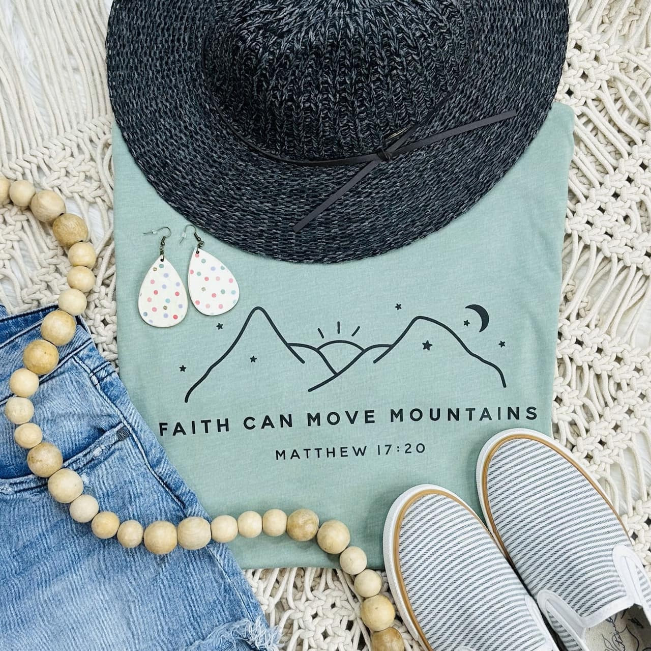 Faith Can Move Mountains Black Ink