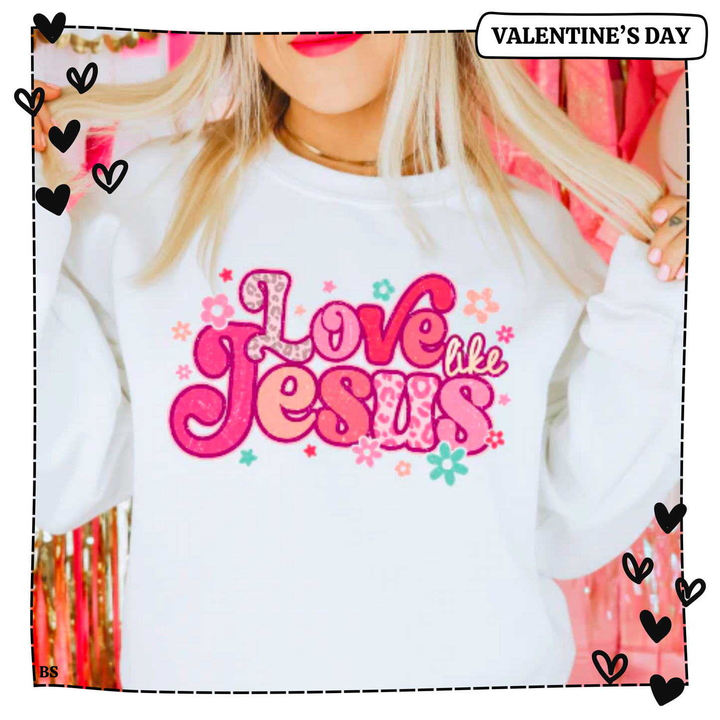Retro Valentine Love Like Jesus